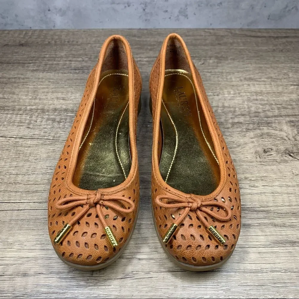 LAUREN Ralph Lauren NIA Goat Leather Loafers Size 5 Women’s/Youth Girl 3 Flats‎